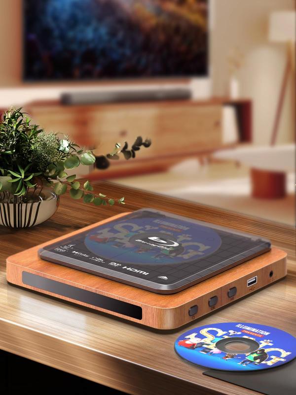 Leitor de Blu-ray DID A R 2025 1080P USB Dolby Audio Retro - Dvd